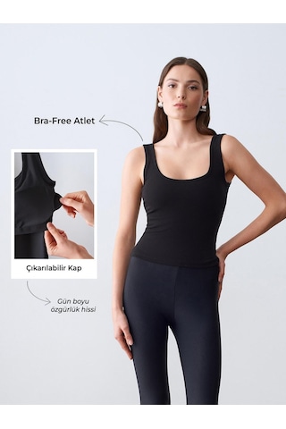Dilvin 32807 Bra-free Atlet-siyah-15319
