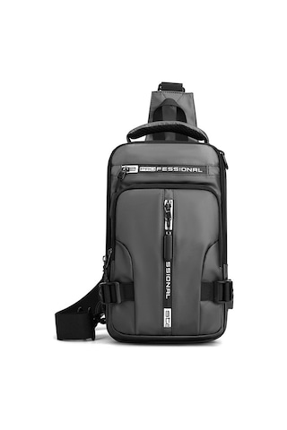 Erkekler İçin Şık Ve Pratik Çapraz Omuz Çantası, Su Geçirmez Uzay Kumaşı İle Dayanıklı, Küçük Boyutlu Rahat Sırt Çantası, Modaya Uygun Fonksiyonel Günlük Çanta Gri