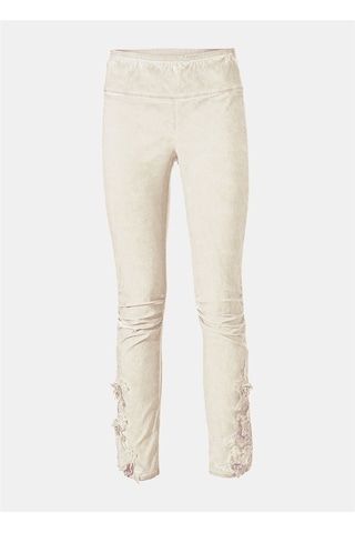 BULALGİY Kadın Kırık Beyaz Skinny Dantel Pantolon - BGA653058