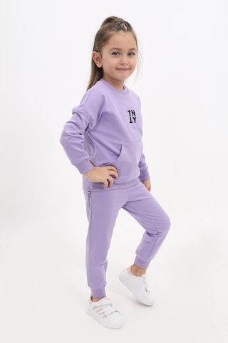 Toontoy Kız Çocuk Nakışlı Eşofman Takım Lila