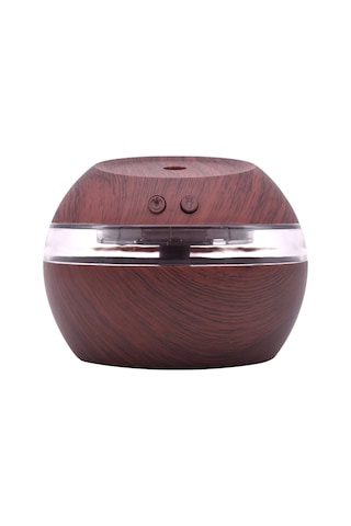 Geeksen Koyu Ahşap Desenli Usb Nemlendirici - 300ml, 30ml/saat, Led Gece Lambası Ve Aromaterapi Özelliği, Yx-002 Modeli