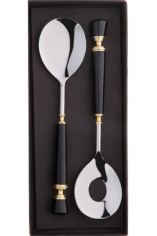 Jumbo Black 2 Parça Salata Servis Seti