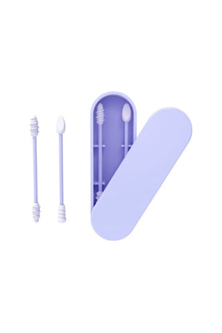 Mufunye Silikon Pamuklu Çubuklar, Yeniden Kullanılabilir, 2 Adet Mavi