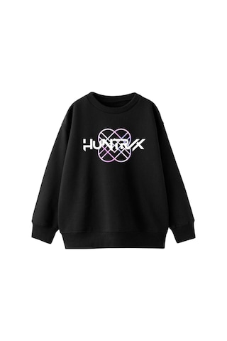 Kpop Kız Çocuk Sweatshirt St09570 Siyah