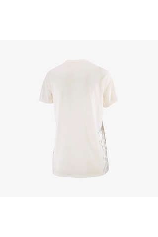 Salomon Sense Aero Gfx Kadın Koşu Tişört Whisper White Lc2698900 Krem