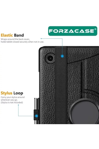 Forzacase Lenovo Tab P12 12.7 İnc Tb370fu İle Uyumlu 360 Derece Döner Standlı Kılıf - Fc012 Dönerli Kılıf