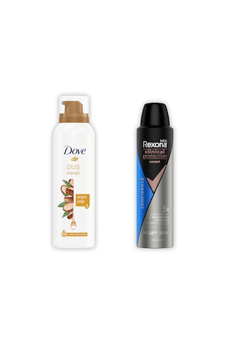 Rexona Men Clinical Protection Erkek Sprey Deodorant 150 ML + Dove Argan Yağlı Duş Köpüğü 200 ml