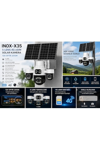 Inox-x35 5 Lens 4g Esim Solar Kamera