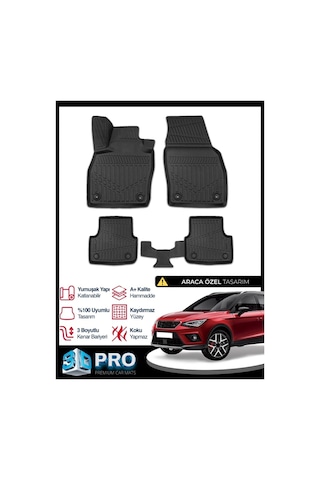 Seat Arona 3d Havuzlu Paspas 2017 2018 2019 2020 2021 2022 2023 2024 2025 2026 Model