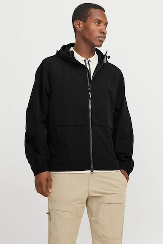 Jack & Jones Erkek Jcounıon Kapüşonlu Fermuarlı Ceket 12274049 Siyah Siyah