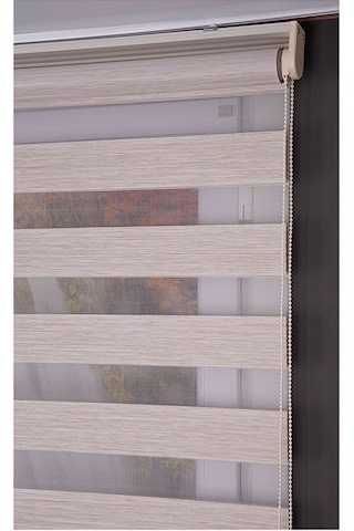 Oba Perde Bambu Pileli Zebra Perde Beyaz 160 x 190