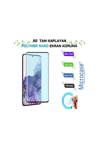 Samsung Uyumlu Galaxy S20 3D Polymer Kavisli Tam Kaplayan Nano