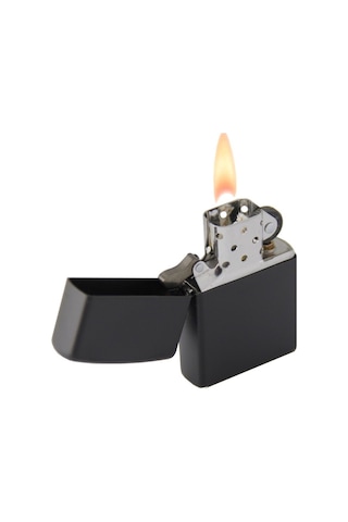 Mat Siyah Çakmak Zippo Tarzı Çakmak