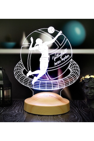 Voleybolcu Hediyesi, Voleybol Oyuncusuna Hediye Kişiye Özel Led Lamba, Voleybol Sevenlere Özel Hediye Gece Lambası