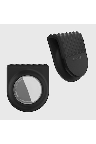 Airtag Raptic Anchor Serisi Klipsli Airtag Kılıfı Siyah Siyah