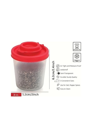 Trendooze Gaojunshop01 Beyaz 6'lı Nem Geçirmez Tuz Biberlik Seti - Kamp & Seyahat Beyaz