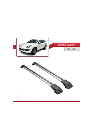 Porsche Cayenne 92a 2011-2018 Arası İle Uyumlu Ace-1 Ara Atkı Tavan Barı Gri
