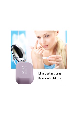 Shineyee Küçük Ve Pratik Renk Seçenekli Lens Kutusu - Yeşil/mor/kahverengi/pembe