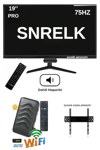 Snrelk 19'' 49 Ekran Pro Dahili Hoparlör Dahili Wifi Uydu Alıcı