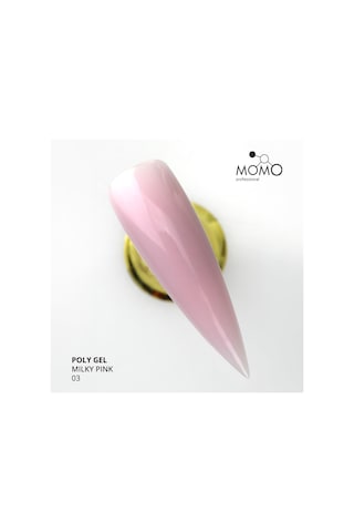 Momo Professional Protez Tırnak İçin Poly Gel Poli Jel No.03 Açık Pembe 30 Gr