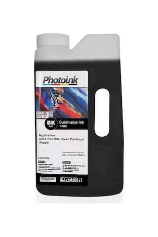 Ricoh Kafa İçin 1000 Ml Siyah Black Süblimasyon Mürekkep T - Srg