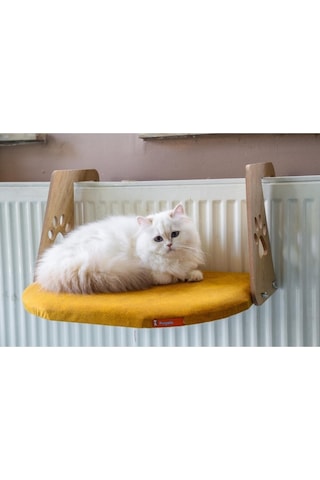 Kalorifer Petek Radyatör Yatağı Kedi Köpek Geniş Kalorifer Yatağı Sarı