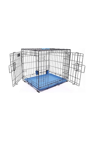 M-pets Voyager 2 Kapılı Köpek Kafesi Medium Mavi 76x48x53 Cm 244-52028.02