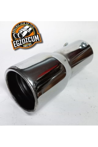 51 Mm. Rüzgar Rüzgar Sesli Antipas İç Kaplamalı Vidalı Sök/tak Yuvarlak Nikelaj Egzoz Eksoz Ucu