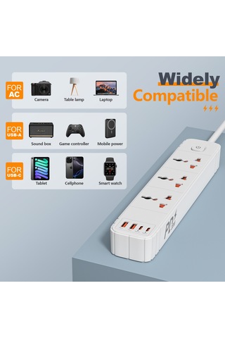 Joyjadehub Uluslararası Evrensel Priz Şeridi İngiliz Standart