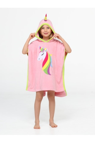 Unicorn 2 Kat Panço Kız Çocuk Plaj Havlusu Pembe
