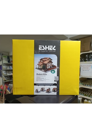 Eshel Maket Minyatür Kitler Modern Villa 1:24 Ölçek - 130parça - 420 340 240mm Ebatında