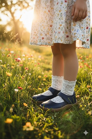 Kiko Kids Lida %100 Deri Günlük Kız Çocuk Babet Ayakkabı Lacivert Lacivert