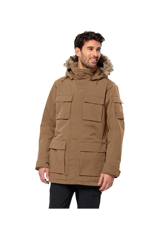 Jack Wolfskin Glacier Canyon Parka Erkek Outdoor Montu 1107674-5601 Kahverengi