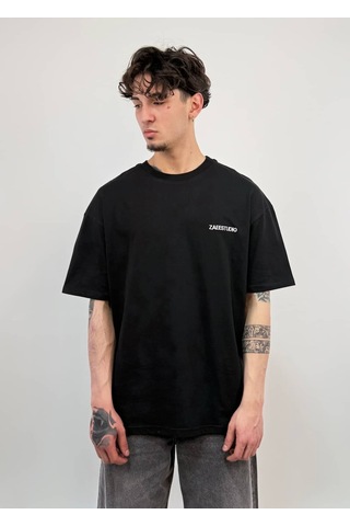 Zaee Nobody Cares Oversize Tişört Siyah