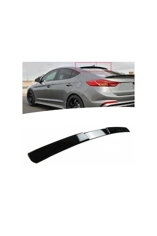 Hyundai Elantra Cam Üstü Piano Black Spoiler 2016-2019