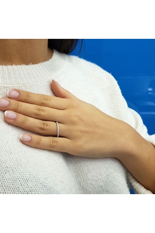 Lova 0,22 Karat Pırlanta Yarımtur Yüzük - 1010205