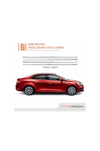 Renault Megane 4 Krom Cam Çıtası 6 Parça Yeni 2022 Ve Üzeri