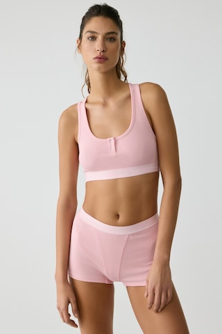 Grimelange Urban Beat Teodora Kadın Şeker Pembe/ekru Boxer Şort Şeker Pembe/ekru