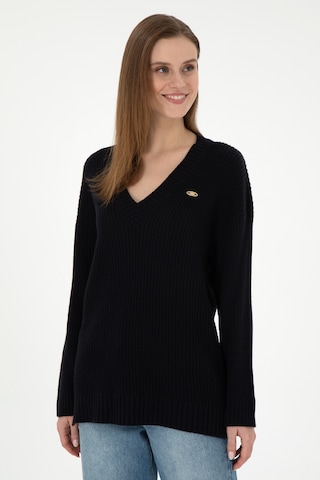 U.S. Polo Assn. Kadın Lacivert V Yaka Kazak 50297120-VR033