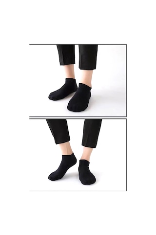 Esinti Unisex Patik Çorap Yazlık Kısa Çorabı 12 Çift - Siyah