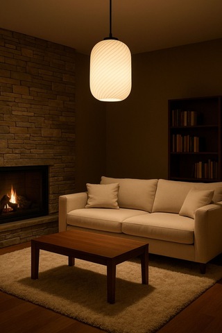 Dekoratif Avize Spiral Serisi Ev Ofis Veranda Mutfak Çap 20 Cm Çok Renkli