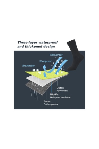 Maiyame Kış Sporları Su Geçirmez Çorap - Kayak, Dağcılık, Bisiklet İçin Isı Sağlayan, Soluklu, Dayanıklı - Siyah Yeşil Desenli Orta Boy L Çok Renkli