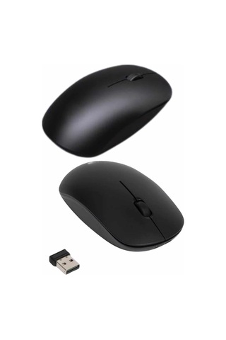 Kablosuz Bağlantı Yüksek Hassasiyetli Kablosuz Wireless Siyah Mouse Standart
