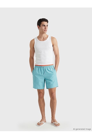 Lcw Swımwear Mavi Kısa Boy Erkek Deniz Şortu