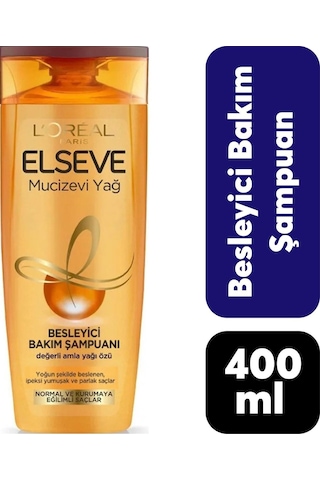 Loreal Paris Elseve Mucizevi Yağ Besleyici Bakım Şampuanı 2 x 400 ML