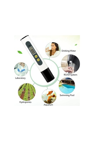 Trendooze Homyl Ev Su Sayacı Test Cihazı Lcd Ekran, İç Mekan Kullanımı Siyah