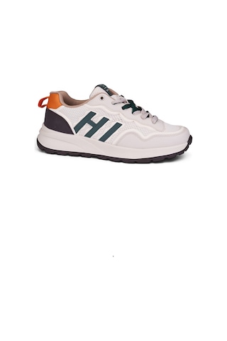 Nstil Erkek Bej Yeşil Spor Ayakkabı Rahat Yumuşak Taban Kaymaz Günlük Bağcıklı Sneaker 2064