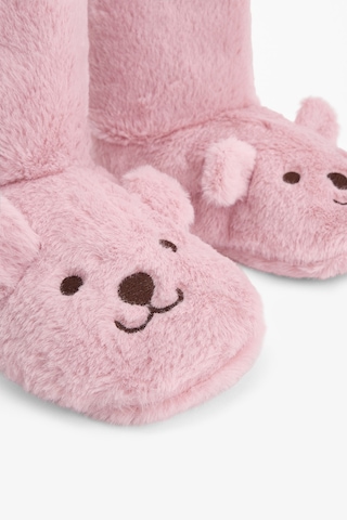 Diğer Lila Happy Bear Hayvan Nakışlı Ev Botu