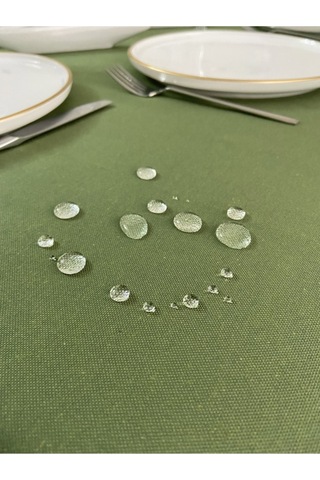 Sıvı Geçirmez Dertsiz Masa Örtüsü Yeşil 25 Parça