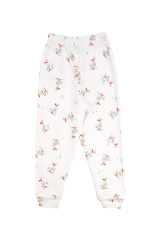 Bebegen Unisex Ekru Ördek Baskılı Pijama Takımı Çok Renkli